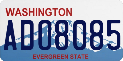WA license plate ADO8085