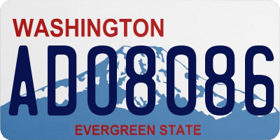 WA license plate ADO8086