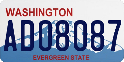WA license plate ADO8087