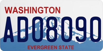 WA license plate ADO8090