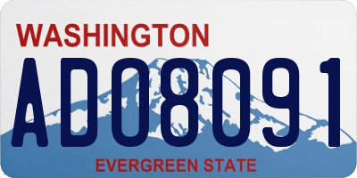 WA license plate ADO8091