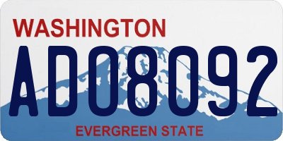WA license plate ADO8092