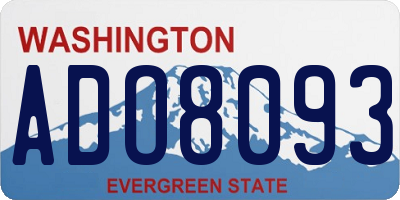 WA license plate ADO8093