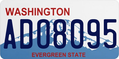 WA license plate ADO8095