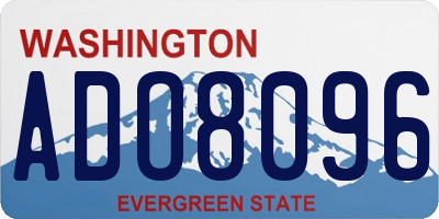 WA license plate ADO8096