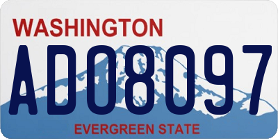 WA license plate ADO8097