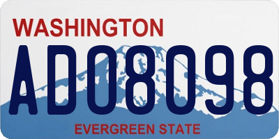 WA license plate ADO8098