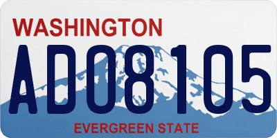 WA license plate ADO8105
