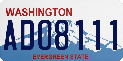 WA license plate ADO8111