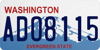 WA license plate ADO8115