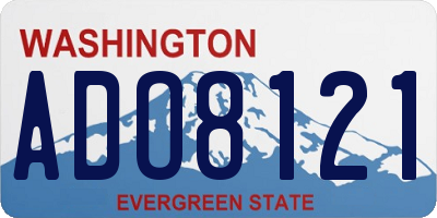 WA license plate ADO8121