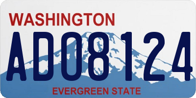 WA license plate ADO8124