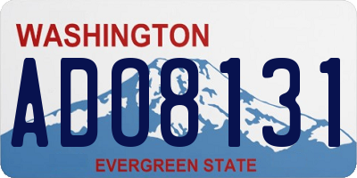WA license plate ADO8131