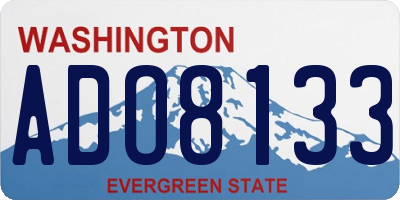 WA license plate ADO8133