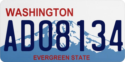 WA license plate ADO8134