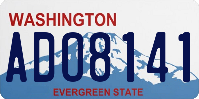WA license plate ADO8141