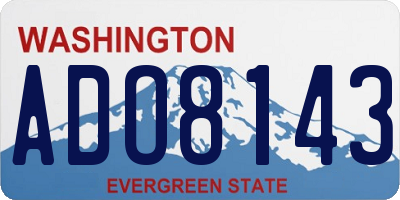 WA license plate ADO8143