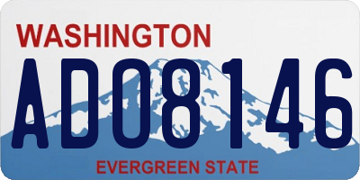 WA license plate ADO8146