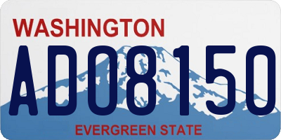 WA license plate ADO8150