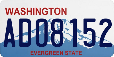 WA license plate ADO8152