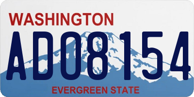 WA license plate ADO8154