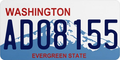 WA license plate ADO8155