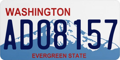 WA license plate ADO8157