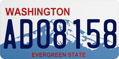 WA license plate ADO8158