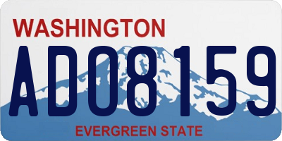 WA license plate ADO8159