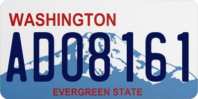 WA license plate ADO8161