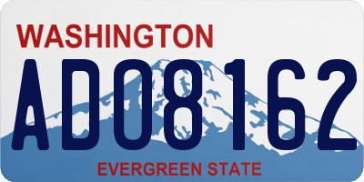 WA license plate ADO8162