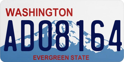 WA license plate ADO8164