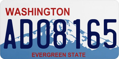 WA license plate ADO8165