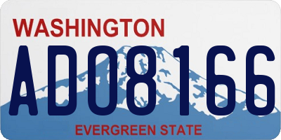 WA license plate ADO8166