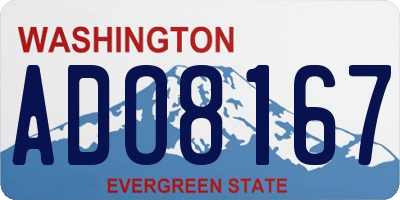 WA license plate ADO8167