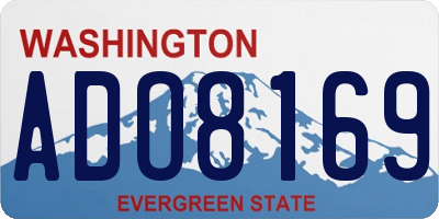 WA license plate ADO8169
