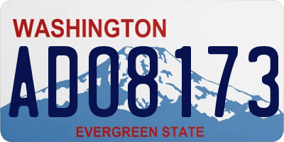 WA license plate ADO8173