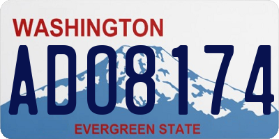WA license plate ADO8174