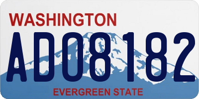 WA license plate ADO8182
