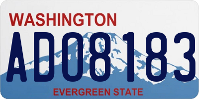 WA license plate ADO8183