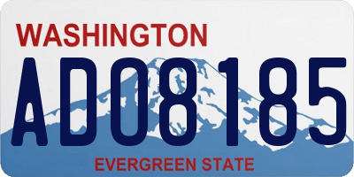 WA license plate ADO8185