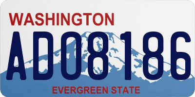 WA license plate ADO8186