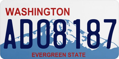 WA license plate ADO8187