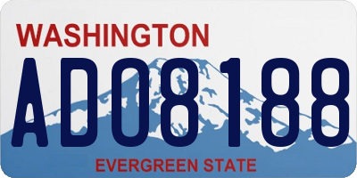 WA license plate ADO8188