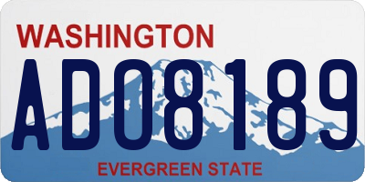 WA license plate ADO8189