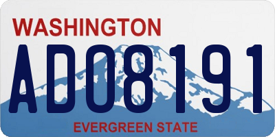 WA license plate ADO8191