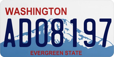 WA license plate ADO8197