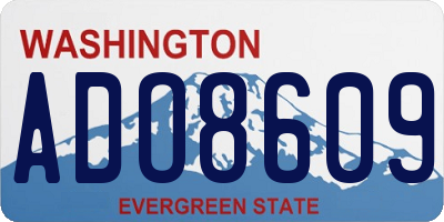 WA license plate ADO8609