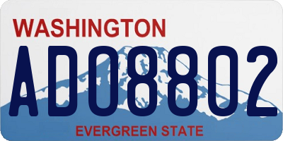 WA license plate ADO8802