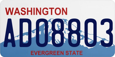 WA license plate ADO8803